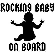 Baby on Board Car Sticker Funny Rock Baby Cartoon Automobiles Motorcycles Exterior Accessories Vinyl Decals for Honda Lada Bmw 2024 - buy cheap
