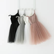 New girls sling sleeveless dress children's cotton stitching mesh dress princess tutu dress WT67 2024 - buy cheap