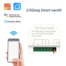 2/3gang MINI Wifi Tuya Smart Switch Timer Switches Smart Home Control  APP Smart Life Compatible With Tuya Alexa Google Home 2024 - buy cheap