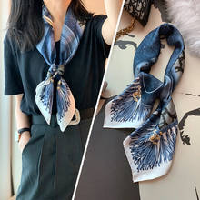 100% Silk Scarf Shawl NEW Tassels Print Fashion Scarves Wraps for Women Square Scarves Foulard 35" 2024 - buy cheap