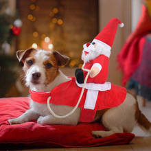 Рождественский костюм для собаки, забавная одежда для домашних животных, пудель, Бишон, мопс, французский бульдог, корги, самоеда, одежда для собак, Рождественская одежда для домашних животных, Прямая поставка 2024 - купить недорого
