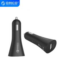 ORICO-cargador de coche QC2.0 con doble puerto USB, Universal, rápido, inteligente, para Xiaomi, Huawei, Samsung, iPhone 2024 - compra barato
