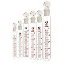 5mL-50mL Graduated Glass Test Tube with Grinding Mouth Cap for Experiment 2024 - buy cheap