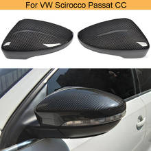 De fibra de carbono cubiertas de espejo retrovisor tapas para VW PASSAT CC sedán 09-17 Por SCIROCCO Hatchback no R 08-17 escarabajo Coupe 13-17 2024 - compra barato