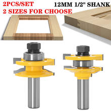 2pcs/set  1/2" 12mm Shank Door Knife Woodworking Cutter w/ 2 3/8" Carbide Tipped Cutters Ogee Rail & Stile Matched Sets 2024 - buy cheap