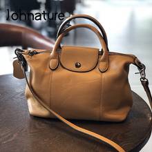 Johnature Fashion Luxury Handbags Women Bags 2022 New Genuine Leather Large Capacity Soft Cowhide Shoulder & Crossbody Bags 2024 - buy cheap