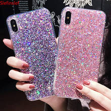 Shinning Glitter Bling Phone Cases For iphone 6 6S 8 Plus X XR XS Max Colorful Soft Love Heart Phone Silicon TPU Back Cover 2024 - buy cheap