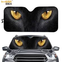 3D Black Cat with Yellow Eyes Car Visor Cool Eyes in Dark Night Print Auto Windshield Sunshade Keep Your Vehicle Cool Sun Shiled 2024 - buy cheap