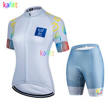 2021 Kafitt Women's Short Sleeve Cycling  Jersey Bib Sets Professional GEL Thin Pad Bike Clothing Ropa Ciclismo Go Pro Uniform 2024 - buy cheap