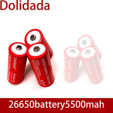 Bateria recarregável de lítio 26650 mah, bateria nova, original, com ponta (sem pcb), 3.7 v 2024 - compre barato