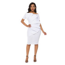Elegant Pencil Bodycon Women Spring Summer Casual Party Midi Dress Mujer White Dresses Female Office Lady Formal Work Wear 2024 - buy cheap