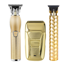 Professional Barber Gold Hair Clipper Set Rechargeable Electric Finish Cutting Machine Cordless Beard Trimmer Shaver 2024 - buy cheap