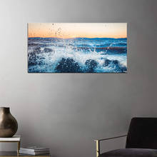 Imagen de arte de pared panorámica de paisaje marino para sala de estar, vestíbulo, cocina, decoración de pared, póster de mar, decoración del hogar, envío directo 2024 - compra barato
