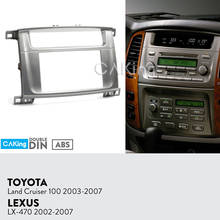 Car Fascia Radio Panel for 2003-2008 Toyota Land Cruiser 100 ; 1998-2007 Lexus LX470 Lx-470 Dash Kit Facia Plate Bezel Adapter 2024 - buy cheap