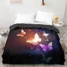 3D HD Printing Custom Duvet Cover Comforter/Quilt/Blanket case Adult Queen King Bedding 180x210 Black butterfly Bedclothes 2024 - buy cheap