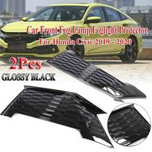 Glossy Black DRL Car Styling Accessories Car Front Fog Lamp Foglight Protector Cover Trim For Honda For Civic 2019 2020 2024 - buy cheap