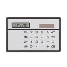 Calculadora de energía Solar ultrafina de 8 dígitos, minicalculadora portátil con pantalla táctil, Diseño de tarjeta de crédito, para Escuela de Negocios 2024 - compra barato