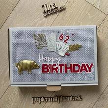 Happy Birthday Phrases Words Metal Cutting Dies Scrapbooking Card Album Making DIY Crafts Stencil Supplies New 2020 2024 - buy cheap