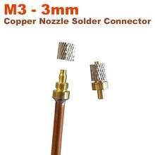 Conector de soldadura de boquilla de cobre para tanque de aceite, piezas de coche de remolque RC 1/14, M3, 3mm 2024 - compra barato