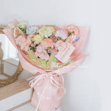 20 pçs/lote 58x58 centímetros Chinês Impressão Flor do Dia das Mães Bouquet Material De Embalagem de Papel de Embrulho À Prova D' Água 2024 - compre barato