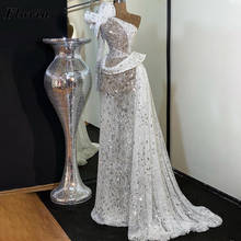 Illusion Evening Dresses Long Crystals Celebrity Dresses Lace Prom Party Dresses Evening Wear Robes De Soiree 2024 - buy cheap