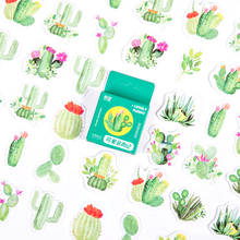 46 Sheets Cute Cactus Plant Paper Sticker DIY Decorative Sticker Planner Diary Scrapbooking Kawaii Stationery School Supplies 2024 - buy cheap