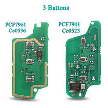 Placa de circuito de llave de coche remota, accesorio para peugeot 407, 407, 307, 308, 607, Citroen C2, C3, C4, C5, PCF7941/61, 10 Uds. 2024 - compra barato