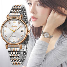 SUNKTA-Reloj de acero de lujo para mujer, nuevo accesorio de pulsera, relojes de diseño creativo femenino 2024 - compra barato
