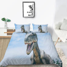 Juego de ropa de cama de dinosaurio, tamaño Queen, funda de edredón moderna y realista, cama individual y cómoda 2024 - compra barato