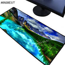 MRGBEST Seaside Tree Mountain Mouse Pad Edge Lock Large Mousepad Pc Computer Notbook Mat 90x40/80x30Cm Game Padmouse Gamer Xxl L 2024 - buy cheap