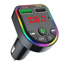 LED FM Transmitter Bluetooth 5.0 Car kit Dual USB Car Charger 3.1A 1A 2 Port USB MP3 Music Player for iphone for car U disk/TF 2024 - buy cheap