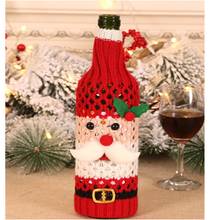 Cute Christmas Snowflake Linen Red Wine Bottle Cover Bags Xmas Table Decor Christmas Decorations for Home Holders Xmas New Year 2024 - buy cheap