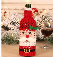 Funda de lino con forma de copo de nieve para botella de vino tinto, bolsa bonita para Decoración de mesa, adornos navideños para el hogar, Navidad y Año Nuevo 2024 - compra barato