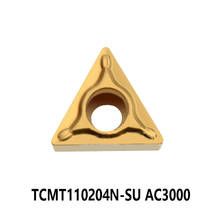 10pcs/box Original TCMT110204N-SU AC3000 TCMT110204 N-SU TCMT 110204 TCMT1102 Carbide Inserts Lathe Cutter Turning Tools 2024 - buy cheap