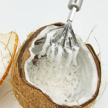Нож кокосовый из нержавеющей стали, домашняя терка для кокоса, креативный скребок для нарезки кокоса, рыбы, фруктов, строгальный кухонный инструмент 2024 - купить недорого