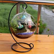 MeterMall креативный прозрачный стеклянный шар ваза микро пейзаж воздушный Террариум для растений суккулентный висячий цветочный горшок контейнер 2024 - купить недорого