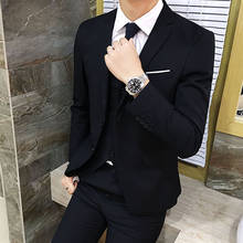 Men’s Suit Slim 3-Piece Suit Blazer Business Wedding Party Jacket Formal Suit Blazer Mens Wedding Office Classic Business Suits 2024 - buy cheap