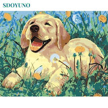 SDOYUNO-pintura por números de perro, 60x75cm, sin marco, Digital, a mano, decoración del hogar 2024 - compra barato