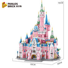 PANLOS 9963 PCS Princess Castle Large Building Pink Dream Castle Model Children's Toy Sticker Gift Building Blocks Small Bricks 2024 - buy cheap