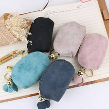 Ladies Fashion PU Leather Mini Wallet Card Key Holder Zip Coin Purse Floral Pendant Clutch Bag Small Handbag Bag 2024 - buy cheap