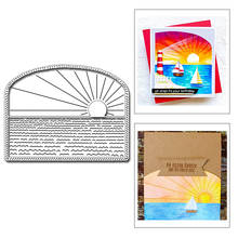 2021 New Sun and Ocean Background Metal Cutting Dies For Mould Cut Craft Making Card Paper DIY Decoration Scrapbooking No Stamps 2024 - buy cheap