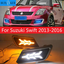 Conjunto de luzes led drl para suzuki swift 2005-2016., lâmpadas de neblina com sinal de giro amarelo, 1 peça 2024 - compre barato