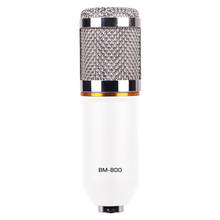 Micrófono condensador de BM-800 con soporte de choque para grabación de sonido, radiodifusión, canto de Radio, color rosa 2024 - compra barato