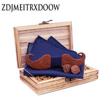Wooden Beard Bow Tie For Men Phlka Dot Floral Handmade Unisex Carved Adjustable Slim Wood Bowtie Suit Wedding Party 2024 - buy cheap