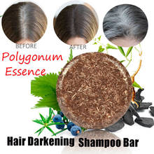 Hair Shampoo Polygonum Essence Hair Darkening Shampoo Bar Soap Natural Organic Mild Formula Hair Shampoo Gray Hair repair  2024 - buy cheap