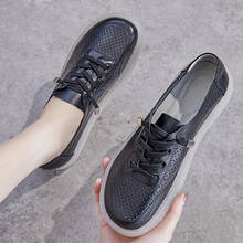 Women's Genuine Leather Sneakers Fashion Female Casual Shoes Summer New Hollow out Flat Shoes Ladies Little white shoes zy325 2024 - buy cheap