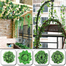 2/2.3m Long Artificial Ivy Leaf Simulation Grape Vine Leaves Fake Green Plants Rattan Home Wedding Garden Decoration DIY Garland 2024 - buy cheap