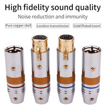 4PCS High Quality YYAUDIO 3Pin XLR Male/Female Converter Audio Plug Pure Copper Gold Plated Balance Audio Plug XLR Adapter 2024 - buy cheap