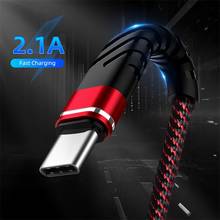 Нейлоновый плетеный кабель USB Type C Micro USB Cble 1 м кабель для передачи данных Быстрая зарядка USB C кабель для Samsung Xiaomi Huawei Type C 2024 - купить недорого