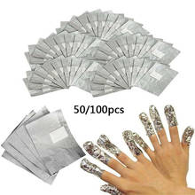 100Pcs With 50Pcs Aluminium Foil Remover Wraps with Acetone Nail Art Soak Off Acrylic Gel Nail Polish Removal Nail Art & Tools 2024 - buy cheap